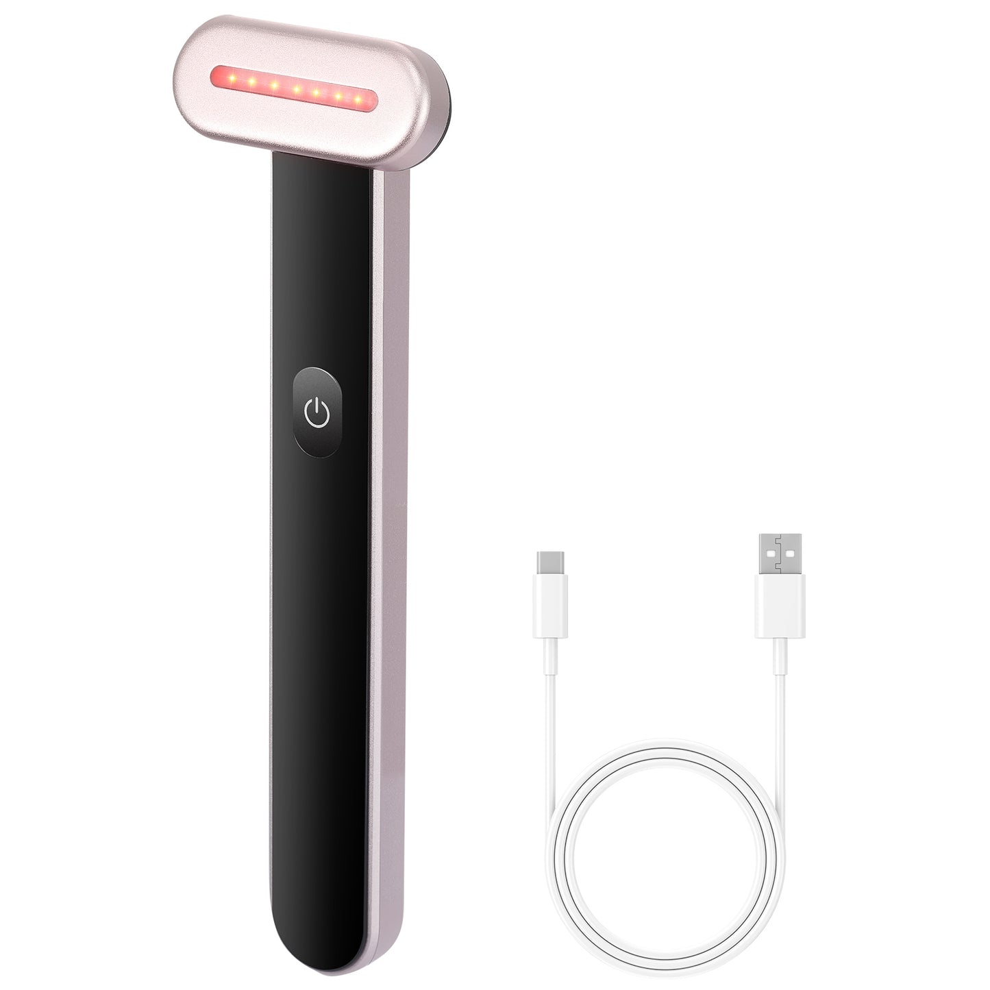 7-color LED facial wand with red light therapy
