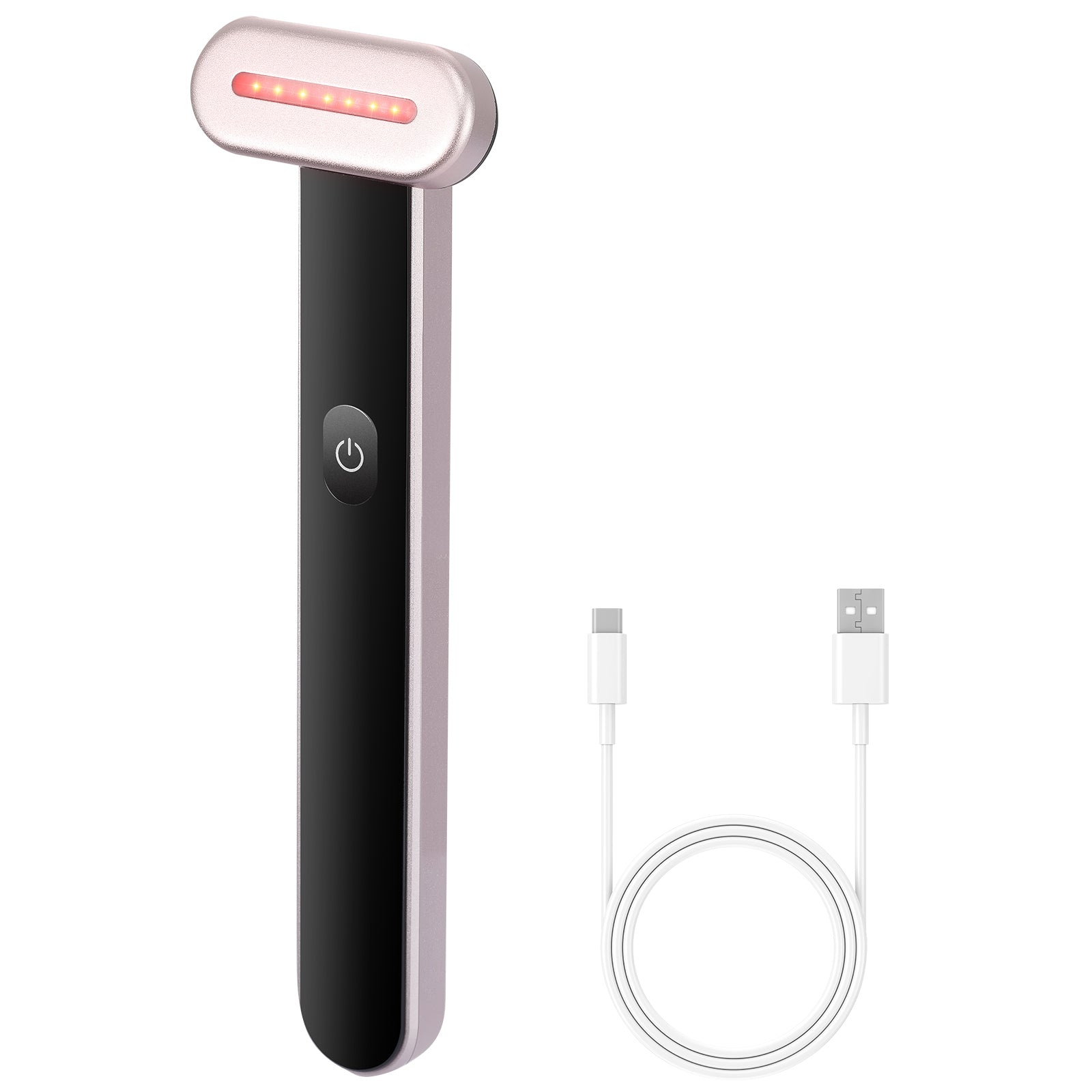 7-color LED facial wand with red light therapy