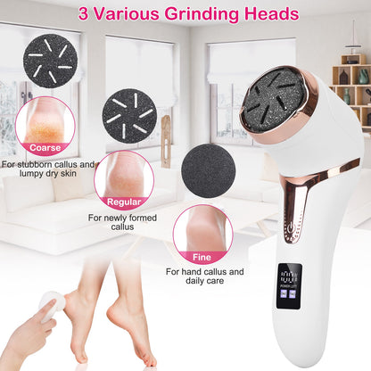 Woman using the Zelbea callus remover for smooth, refreshed feet