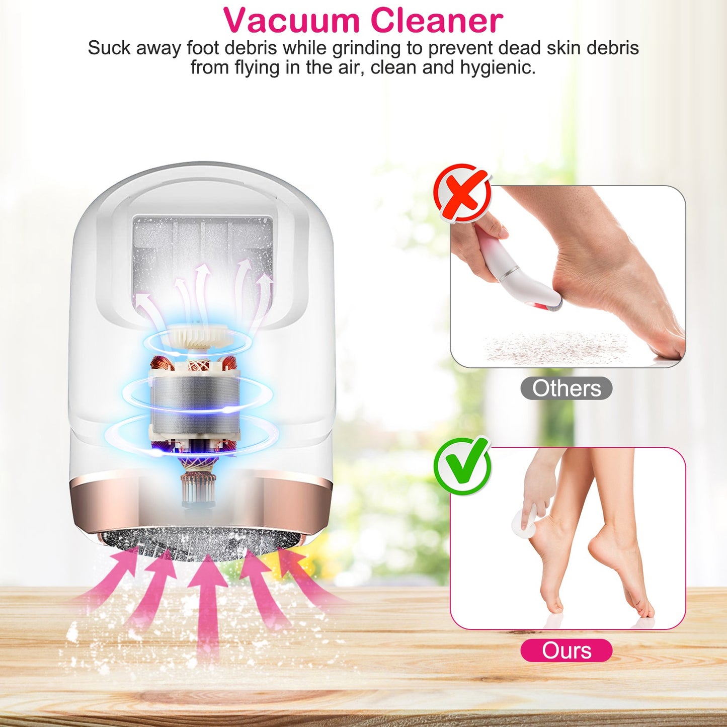 Product dimensions — Zelbea electric callus remover