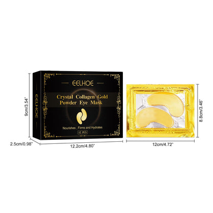 Collagen gold eye patches close-up