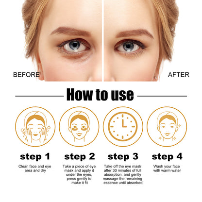 Under-eye patches application steps