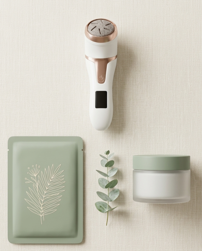 The Pedicure Ritual bundle — callus remover kit, foot peel mask and honey repair cream together
