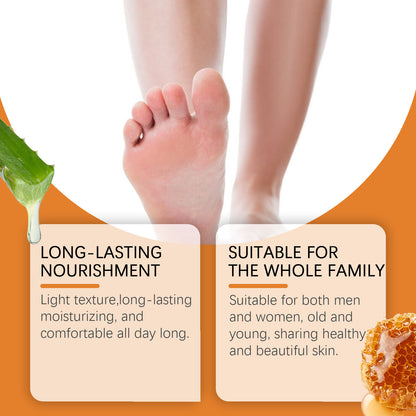 Foot cream texture — rich, fast-absorbing moisturizer