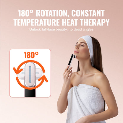 Using the red light therapy wand on the face
