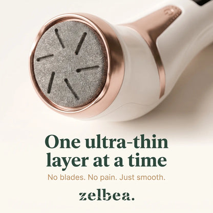 Removes one ultra-thin layer of dead skin at a time — no blades